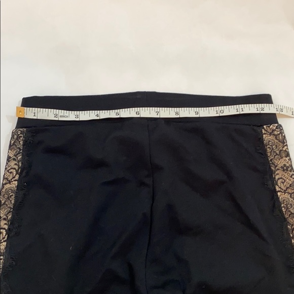 Sandro black leggings with lace side panels sz 1 - Picture 6 of 7